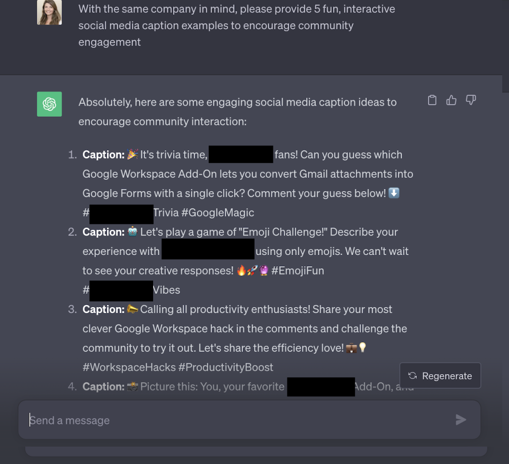 AI for social media caption generation